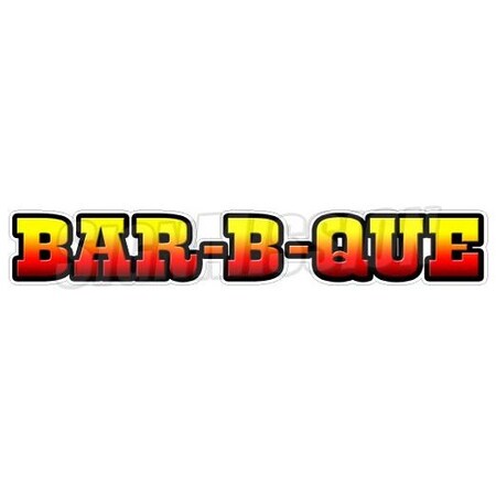 Signmission BAR-B-QUE Concession Decal bbq barbeque sign smoker cart trailer stand, D-48 Bar-b-que D-48 Bar-b-que
